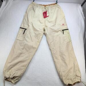 Southpole Reversible Cargo Track Pants Beige Men’s Size 2XL Windbreaker / Fleece